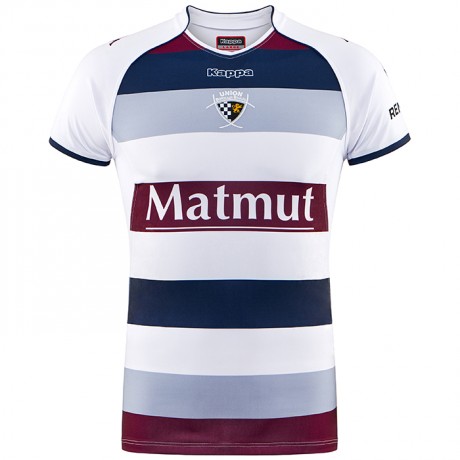Union Bordeaux Begles 17/18 HOME WHITE/BLUE/BORDEAUX JERSEY