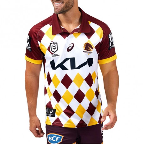Brisbane Broncos Mens Heritage Rugby Jersey 2024 – Retro Style & Eco-Friendly