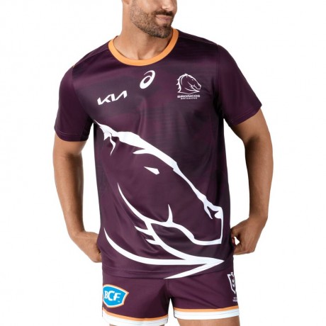 Brisbane Broncos Training Tee 2024 | Official Men’s Rugby Shirt Brisbane Broncos Training Tee 2024 | Official Men’s Rugby Shirt