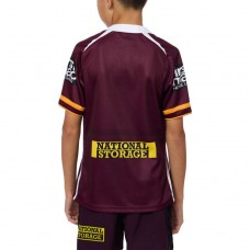 Brisbane Broncos Kids Home Rugby Jersey 2025 – NRL Youth Edition