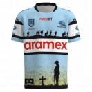 Cronulla Sharks Anzac Rugby Jersey 2023 – Official NRL Tribute