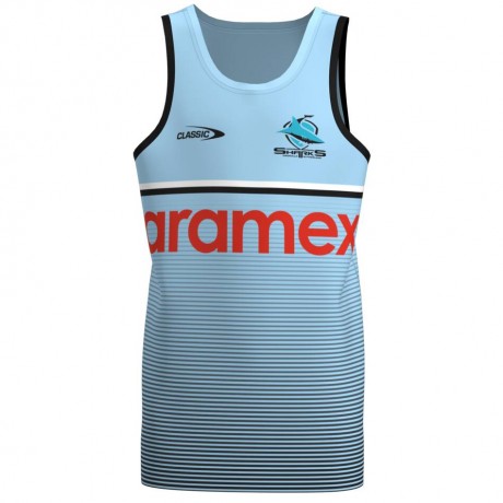 Cronulla-Sutherland Sharks Training Singlet 2023 | Official Rugby Training Top Cronulla-Sutherland Sharks Training Singlet 2023 | Official Rugby Training Top