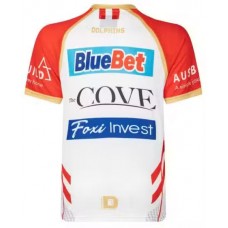 Dolphins Men's White Training Rugby Jersey 2023