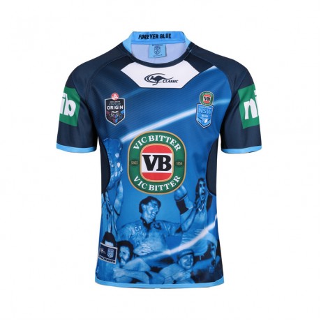 NSW Blues State Of Origin 2016 Men's 'True Blue' Captains Jersey NSW Blues State Of Origin 2016 Men's 'True Blue' Captains Jersey