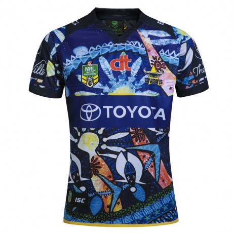 Cowboys 2016 men’s Indigenous round NRL jersey with cultural artwork and slim performance fit Cowboys 2016 men’s Indigenous round NRL jersey with cultural artwork and slim performance fit