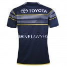  2017 North Queensland Cowboys slim-fit NRL home jersey by ISC with embroidered logo