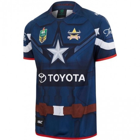 North Queensland Cowboys Men's Captain America Marvel Jersey – Official NRL Jersey North Queensland Cowboys Men's Captain America Marvel Jersey – Official NRL Jersey