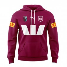 QLD Maroons Mens Team Rugby Hoodie 2024 Red