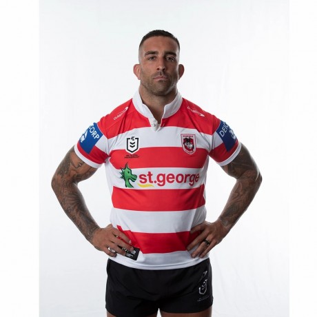 Official St George Illawarra Dragons Heritage Jersey 2021 – Retro Red V Style