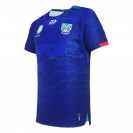 Warriors Men's Royal Training Rugby Tee 2024 – Eco-Friendly & Lightweight Gear